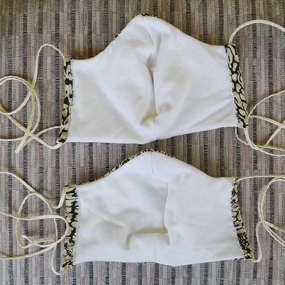 2 Handmade Adult snake Print Cotton Face Mask - Picture 5 of 7